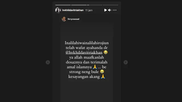 Ayahanda Hilda Vitria Meninggal Dunia
