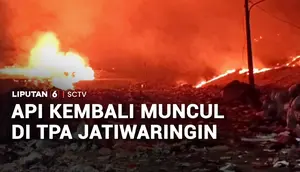 Api kembali Muncul di TPA Jatiwaringin