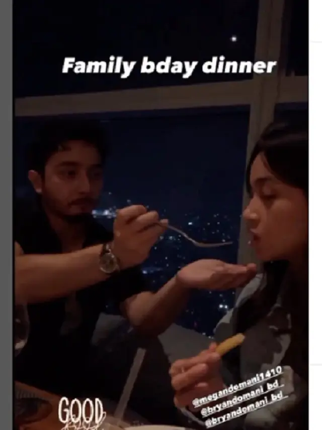 Bryan Domani birthday dinner bareng ortu dan adik, Megan Domani (Foto: instagram adedomani)