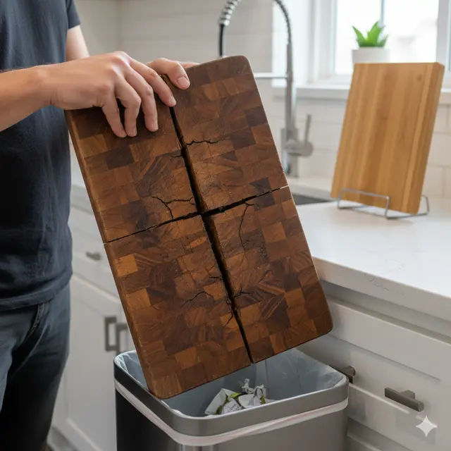 Tips merawat talenan kayu supaya awet (Foto: Gemini AI)