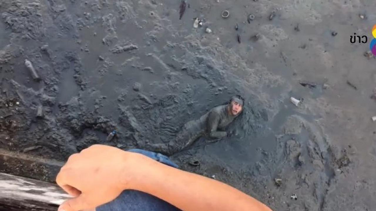 Niat Lari Pagi, Pria Mabuk Malah Terjebak dalam Lumpur