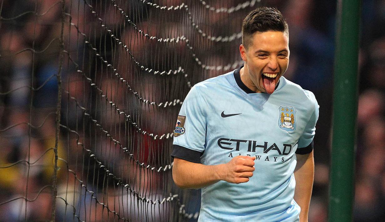 2. Samir Nasri, kedatangan Pep Guardiola ke Manchester City membuat gelandang Prancis ini masuk dalam daftar jual. Selain Nasri, menurut Sky Sport, Eliaquim Mangala dan Wilfried Bony juga akan ditendang dari dari The Citizens. (EPA/Lindsey Parnaby)