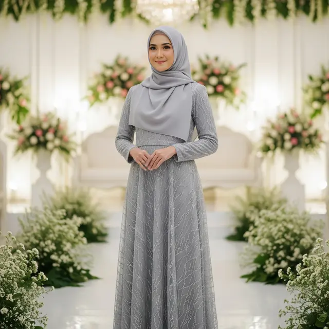 9 Model Gamis Warna Elegan untuk Acara Lamaran, Anggun di Momen Spesial