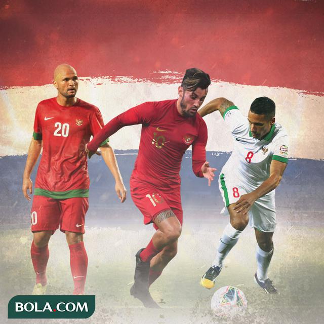 Timnas Indonesia - Sergio van Dijk, Stefano Lilipaly, Raphael Maitimo dan Bendera Belanda