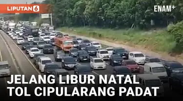 H-2 PERAYAAN NATAL, ARUS MUDIK DAN WISATA DI TOL CIPULARANG PADAT