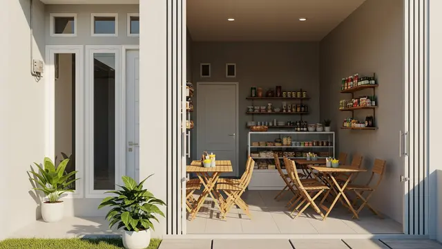 Warung Hemat Listrik dengan Konsep Space-Savinglipu