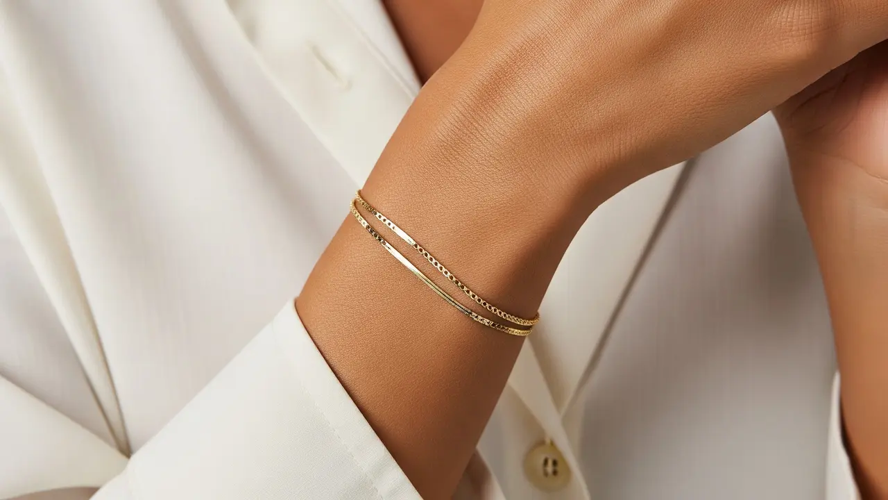 gelang emas minimalis untuk ibu muda aktif