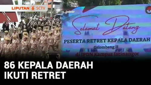 VIDEO: Tiba di IPDN, 86 Kepala Daerah Peserta Retret Disambut Meriah