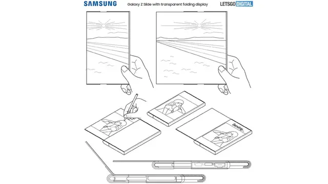 Paten layar transparan Samsung