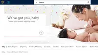 Perlengkapan bayi di situs Walmart. Dok: Walmart