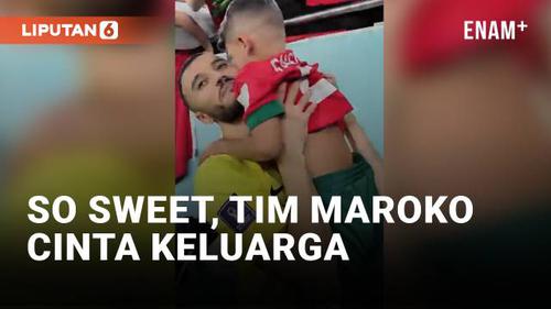 VIDEO: Selebrasi Piala Dunia, Ungkapan Cinta Timnas Maroko pada Keluarga