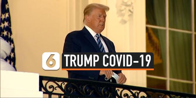 VIDEO: Belum Sembuh, Trump Copot Masker di Balkon Gedung Putih