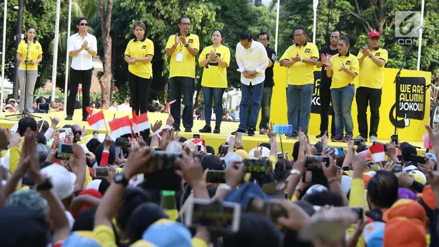 Bersepeda, Capres 01 Hadiri Deklarasi Alumni UI untuk Jokowi - Amin
