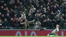 Gol tunggal kemenangan Spurs atas Liverpool dicetak Lucas Bergvall di akhir babak kedua. (AP Photo/Ian Walton)
