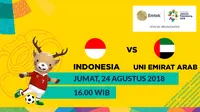 Jadwal 16 Besar sepak bola putra Asian Games 2018, Indonesia vs Uni Emirat Arab. (Bola.com/Dody Iryawan)