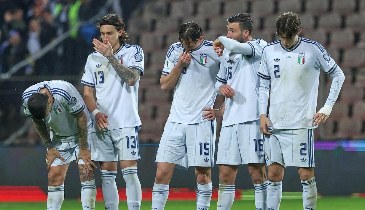 Bosnia dan Herzegovina menyingkirkan Italia setelah menang adu penalti 4-1 dalam final play-off kualifikasi Piala Dunia 2026 zona Eropa. (AP Photo/Armin Durgut)