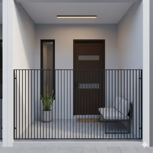 Ide Teras Depan Rumah Sempit Budget Hemat (Foto: Gemini AI)