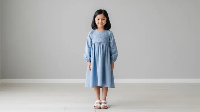 Dress Anak Perempuan dengan Bahan Adem dan Nggak Bikin Keringatan di Berbagai Acara Model Smock Katun