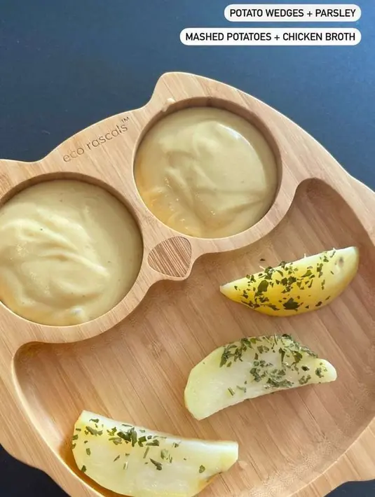 Lewat Instagram, Nikita menujukkan menu MPASI yang akan disantap baby Izz. (Foto: Instagram/nikitawillyofficial94)