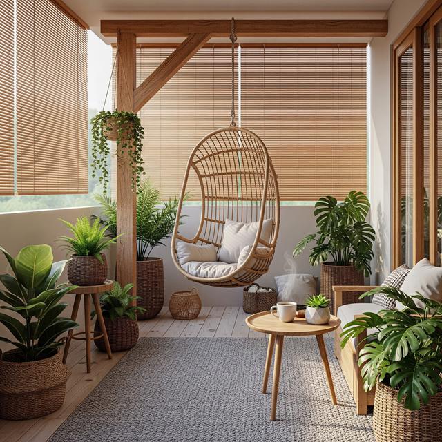 12 Desain Teras Rumah Kecil dengan Kursi Gantung, Area Sempit Jadi Ruang Santai