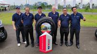 PT Gajah Tunggal Tbk menghadirkan produk ban terbaru yang dinamakan GT Radial Savero A/T Pro. (Septian/Liputan6.com)