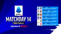 Jadwal Lengkap dan Siaran Langsung Serie A Liga Italia 2022/23 Matchweek 14 di Vidio 9-11 November 2022