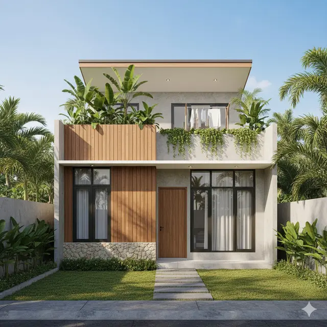 7 Model Rumah Kecil tapi Luas dengan Atap Datar Tinggi Bergaya Modern, Inspirasi Hunian Masa Kini