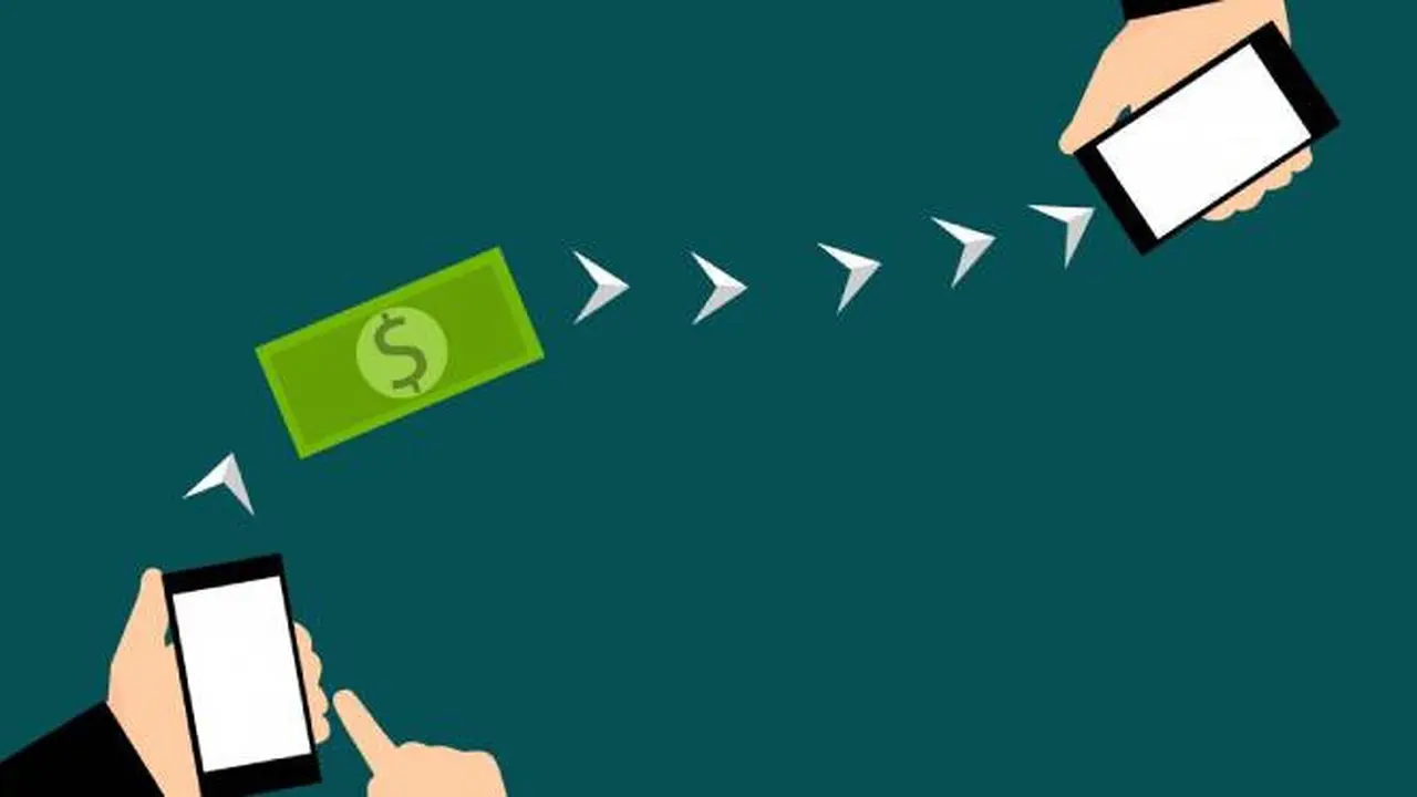 Ilustrasi transfer dana lintas negara dengan teknologi digital