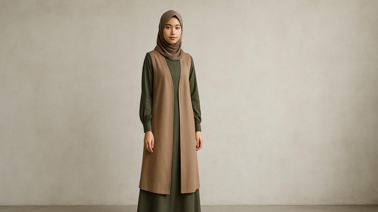 7 Model Gamis Rompi Depan Modern 2025, Bikin Penampilan Makin Modis ...