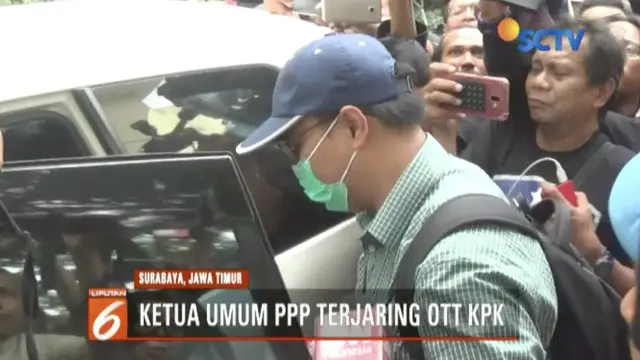 Ketum PPP Romahurmuziy masih diperiksa polisi usai OTT KPK di Surabaya, Jawa Timur.