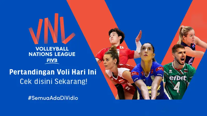 Jadwal dan Link Live Streaming Volleyball Nations League 2021 Pekan Ini di Vidio, 15-20 Juni