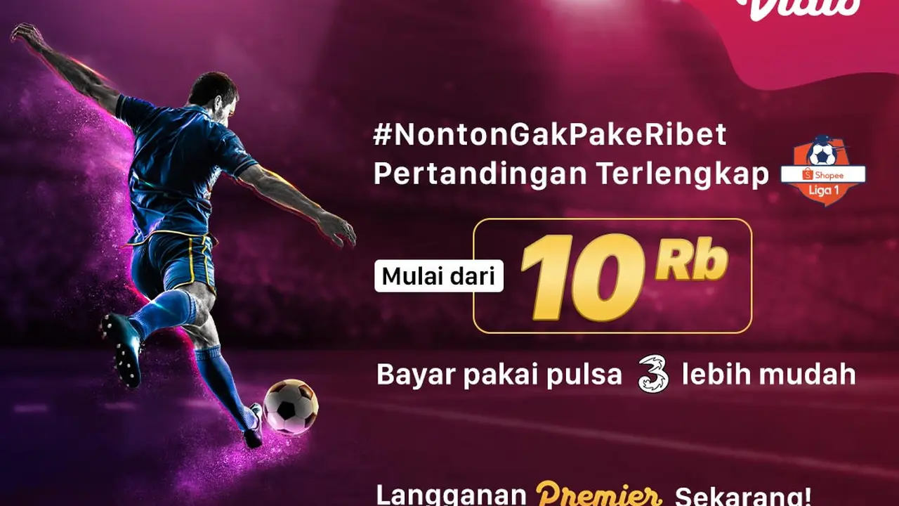 Makin Mudah Nonton Liga 1 Cukup Berlangganan Vidio Premier Dengan Bayar Pakai Pulsa