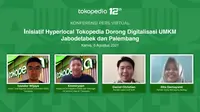 Tokopedia (05/08) mengadakan Virtual Media Briefing dengan topik Inisiatif Hyperlocal Tokopedia Dorong Digitalisasi UMKM Jabodetabek dan Palembang (Sumber: Tokopedia)