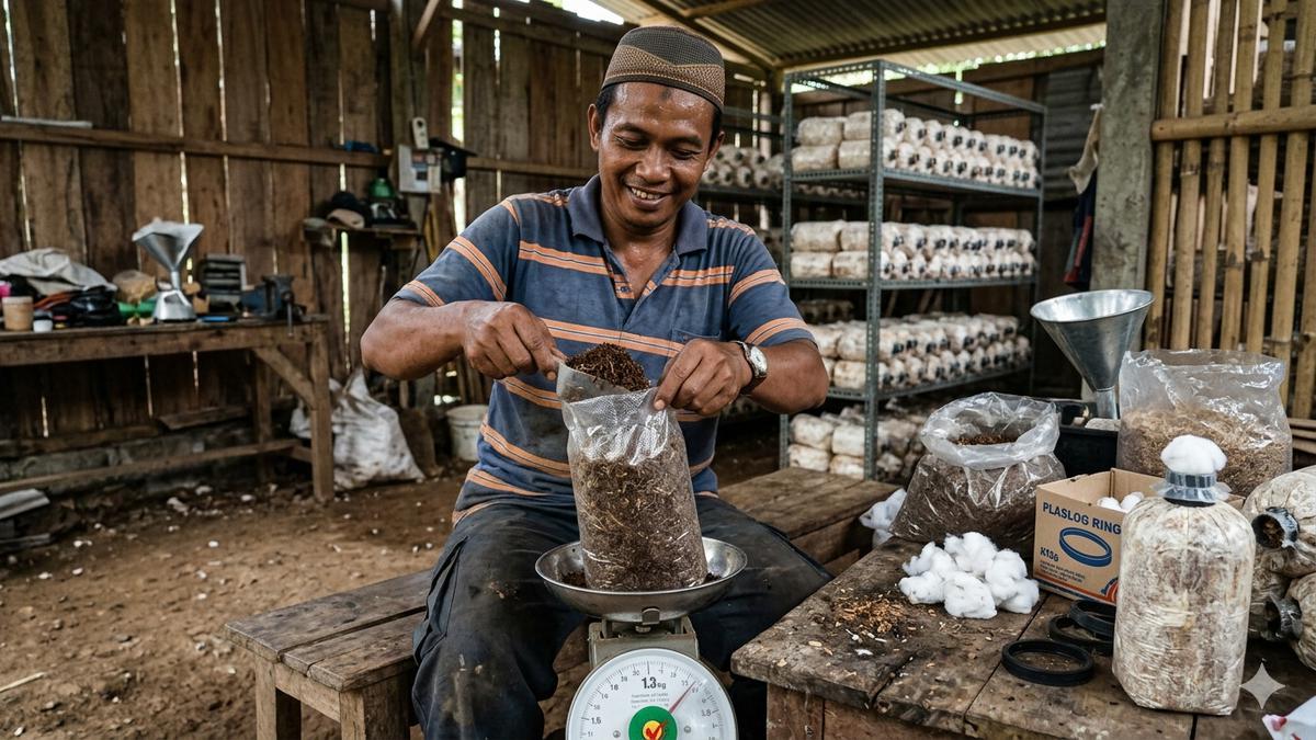 6 Cara Membuat Baglog Jamur Tiram Sendiri, Miselium Menyebar Jamur Cepat Besar
