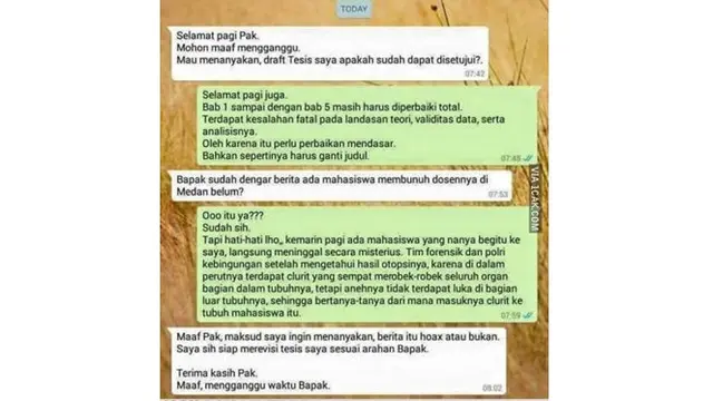 6 Chat Mahasiswa ke Dosen Ini Bikin Emosi Sekaligus Geregetan