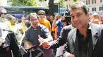Barcelona&acute;s president Joan Laporta walks to the hotel upon his team's arrival in Rome on May 26, 2009 on the eve of the UEFA Champions League final opposing FC Barcelona to Manchester United. AFP PHOTO/ALBERTO PIZZOLI