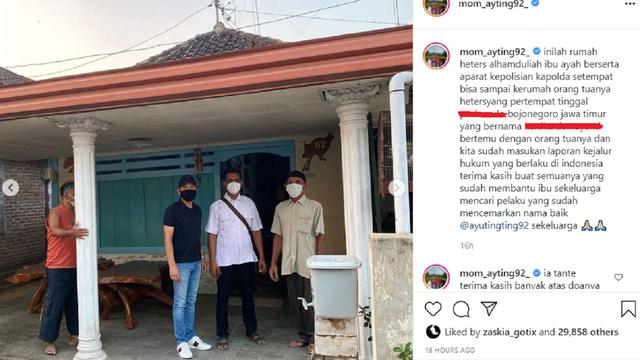 Orangtua Ayu Ting Ting Bawa Polisi Datangi Pelaku Penghinaan terhadap Keluarganya Hingga ke Jawa Timur
