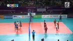 Voli Putri Indonesia kalah 1-3 dari Thailand di babak penyisihan Grup A di lapangan Tennis Indoor Gelora Bung Karno. Meski kalah, Indonesia tetap lolos ke babak 16 besar.