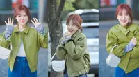 Wendy Red Velvet tampil dengan warna rambut terbarunya yang berwarna merah. Pertanda comeback? (source: Top Star News)