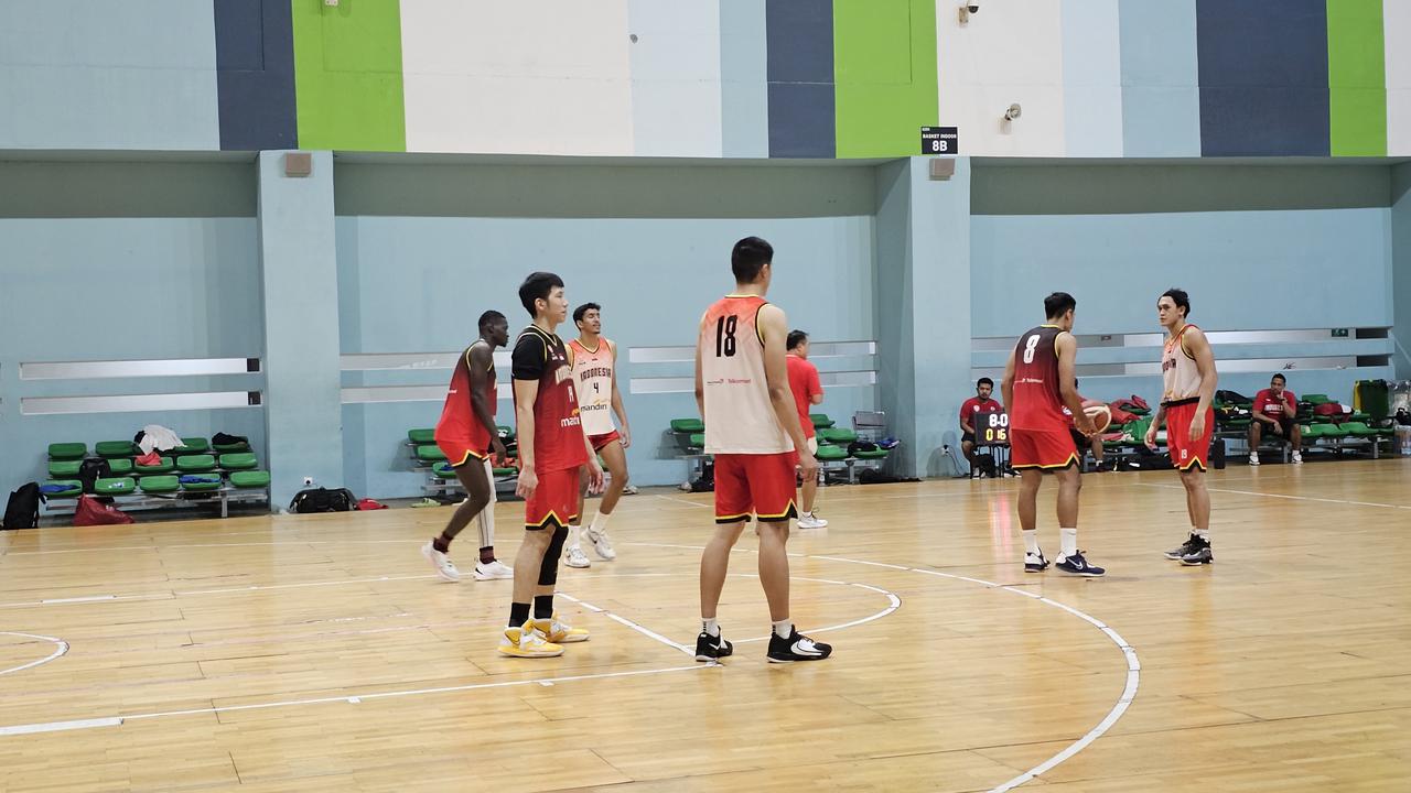 Timnas Basket Indonesia berlatih di GBK Arena jelang SEA Games 2023