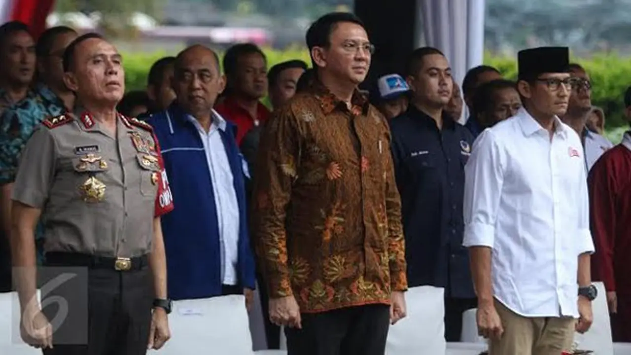 Gubernur sekaligus cagub petahana DKI Jakarta Basuki Tjahaja Purnama (Ahok) menghadiri acara ‘Silaturahmi dan Deklarasi Damai’ .