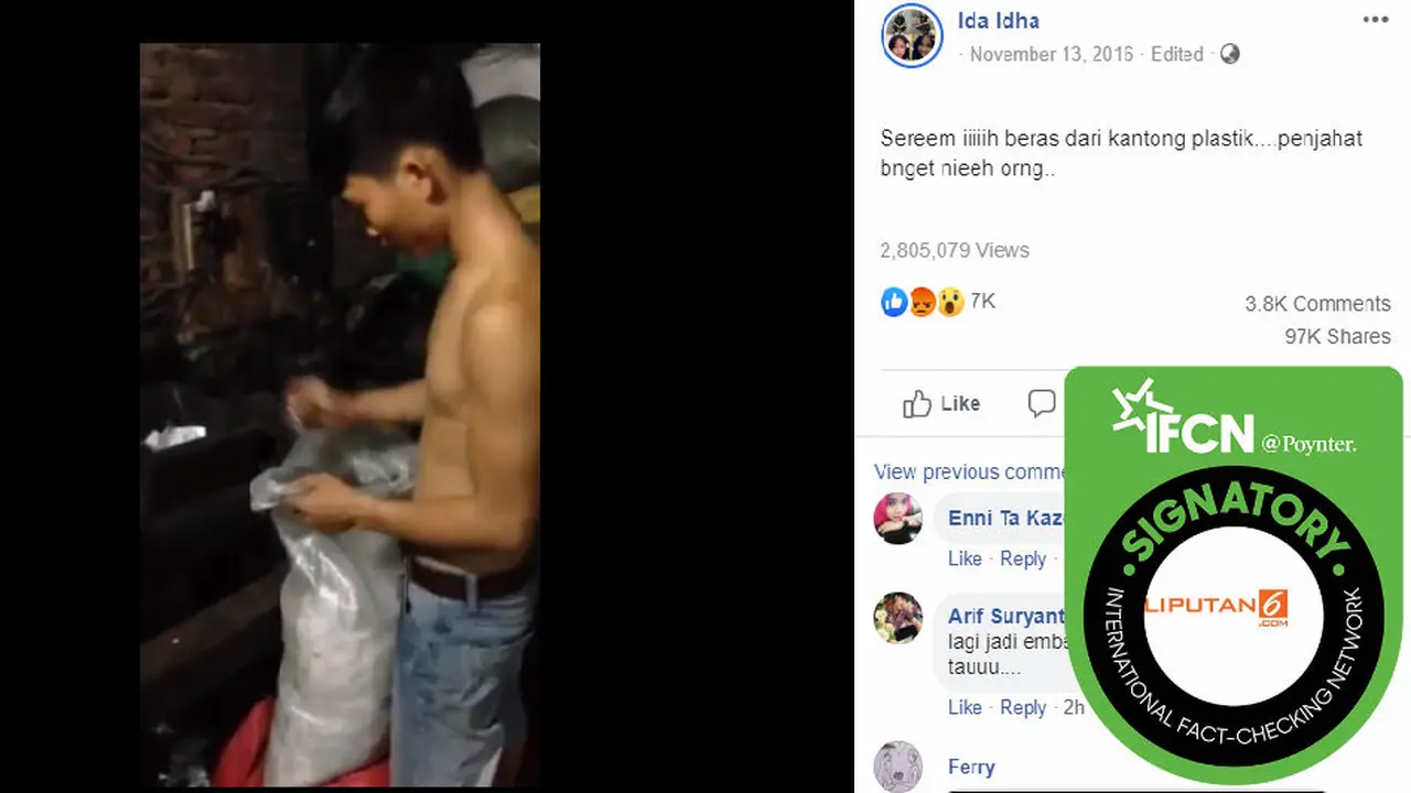 [Cek Fakta] Beras ini dibuat dari plastik?