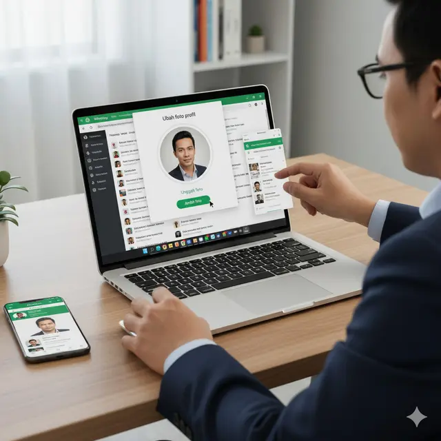 Cara Ganti Foto Profil WA (Foto: Gemini AI)