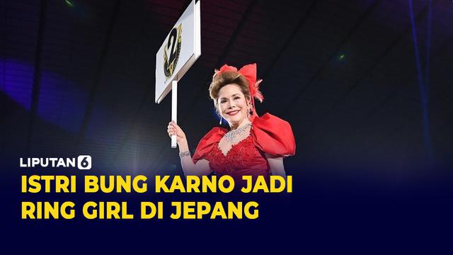 Dewi Soekarno Jadi Ring Girl di Pertandingan Kick Boxing.&nbsp;