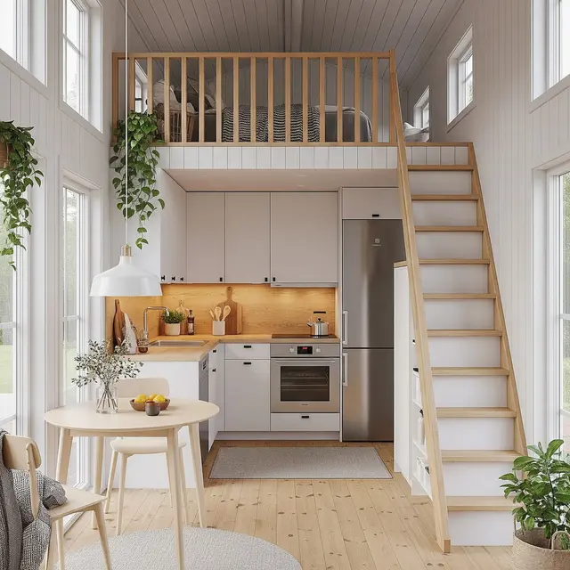9 Model Rumah Kecil dengan Mezzanine dan Dapur Terbuka, Solusi Lahan Terbatas