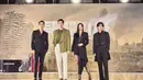 Song Seung Heon, Kim Woo Bin, Esom, dan Kang You Seok dalam konferensi pers drakor Black Knight. (Netflix)