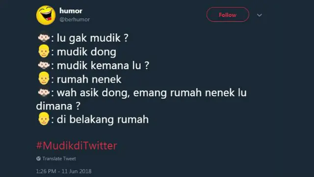 Kalau kamu nggak bisa mudik ke kampung halaman, mungkin 'mudik di Twitter' bisa jadi obat rindu.