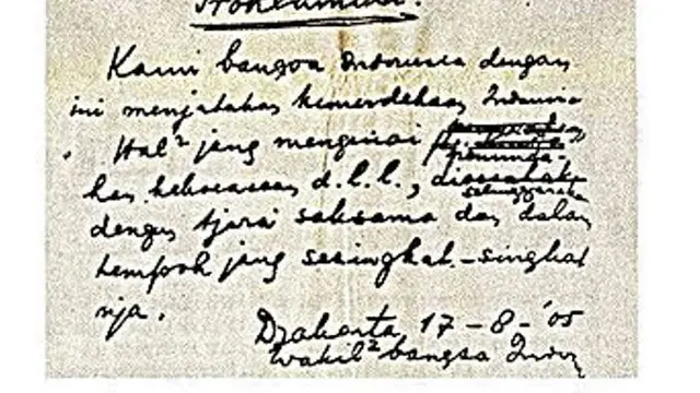 Proklamasi Kemerdekaan Indonesia