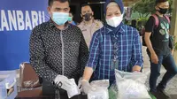 Barang bukti narkoba jenis sabu sitaan Polresta Pekanbaru. (Liputan6.com/M Syukur)