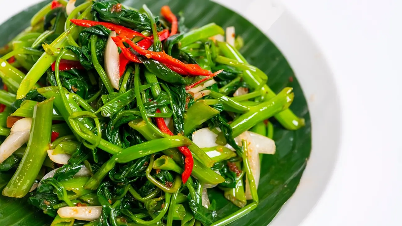 Ilustrasi tumis kangkung